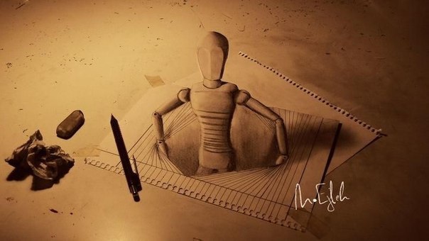 Реалистичные 3D-рисунки карандашом Мухаммеда Эйле Реалистичные 3D-рисунки карандашом Мухаммеда Эйле