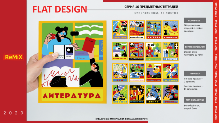 Новая серия тетрадей FLAT design Новая серия тетрадей FLAT design