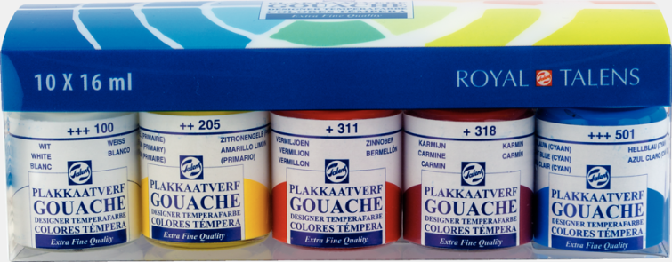 Набор гуаши Talens Gouache Extra Fine Quality (10 цветов по 16 мл) Набор гуаши Talens Gouache Extra Fine Quality (10 цветов по 16 мл)