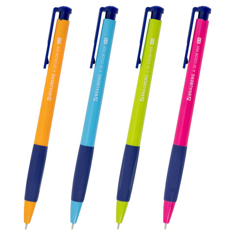 Ручка автоматическая BRAUBERG A-30 COLOR MIX ″WRITING 3.0″ Ручка автоматическая BRAUBERG A-30 COLOR MIX ″WRITING 3.0″