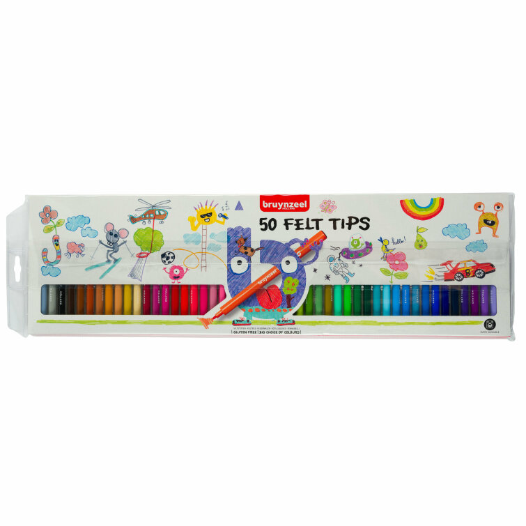 Набор фломастеров Bruynzeel Kids 50 штук Набор фломастеров Bruynzeel Kids 50 штук