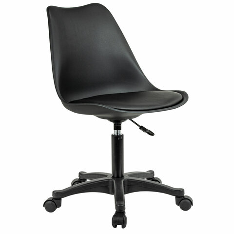 Кресло стул BRABIX ″Eames MG-310 PL″, чёрная экокожа Кресло стул BRABIX ″Eames MG-310 PL″, чёрная экокожа
