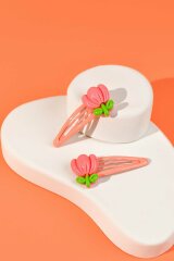 Набор заколок для волос «клик-клак» Феникс+, 2 шт., 5,3 см, коралловый, подложка из мелованного картона + ПЭТ-пакет с европодвесом Набор заколок для волос «клик-клак» Феникс+, 2 шт., 5,3 см, коралловый, подложка из мелованного картона + ПЭТ-пакет с европодвесом