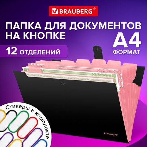 �����-���������� �� ������ 12 ���������, BRAUBERG Extra, �4