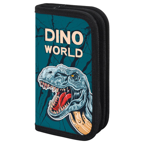 Пенал ПИФАГОР, 2 отделения ″Dino world″ Пенал ПИФАГОР, 2 отделения ″Dino world″