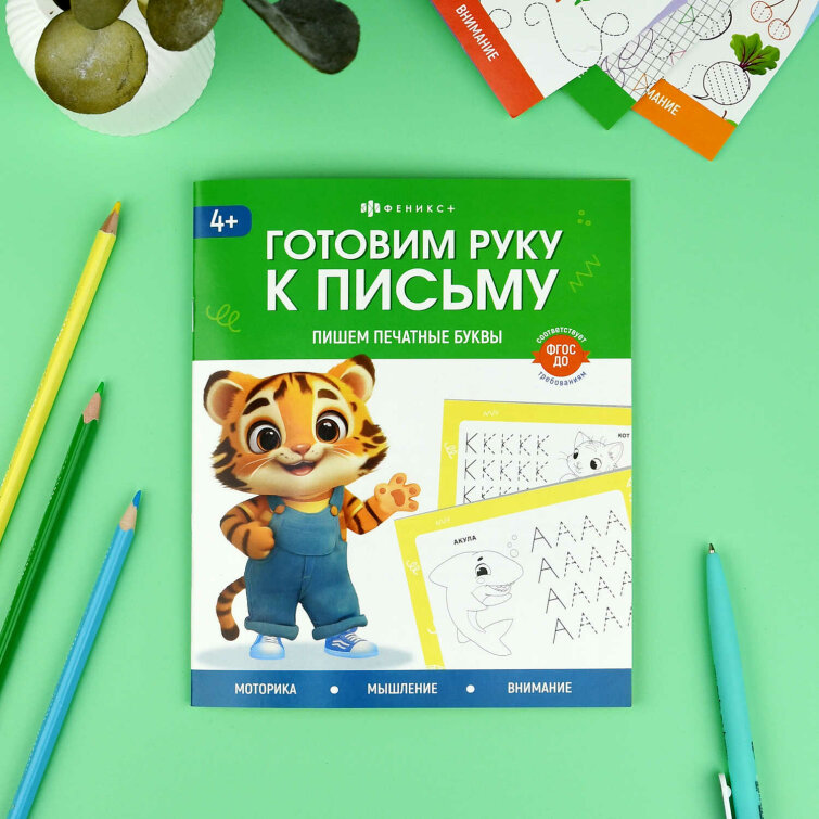 Книжка с заданиями для детей. Серия ″Готовим руку к письму″ ПИШЕМ ПЕЧАТНЫЕ БУКВЫ Книжка с заданиями для детей. Серия ″Готовим руку к письму″ ПИШЕМ ПЕЧАТНЫЕ БУКВЫ