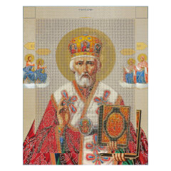 Алмазная мозаика (набор для творчества), СВЯТОЙ НИКОЛАЙ, 30*40 см, 28 цветов страз, картонная коробка