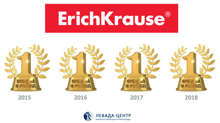 ErichKrause® - бренд канцтоваров №1 в России в 2018 году ErichKrause® - бренд канцтоваров №1 в России в 2018 году