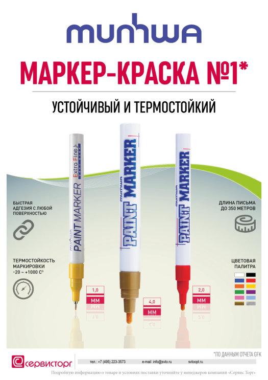 Бестселлер. Классический маркер. Устойчивый и термостойкий. Бестселлер. Классический маркер. Устойчивый и термостойкий.