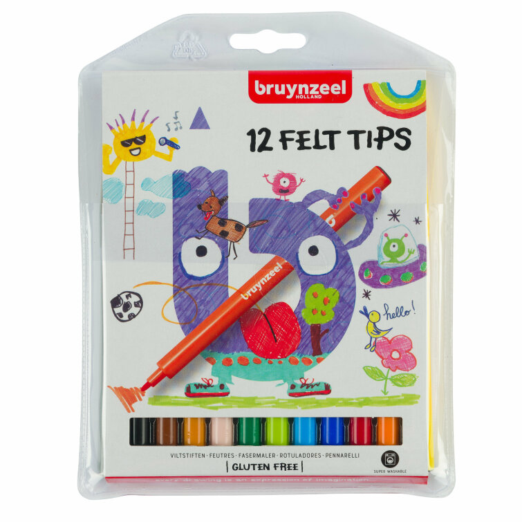 Набор фломастеров Bruynzeel Kids 12 штук Набор фломастеров Bruynzeel Kids 12 штук