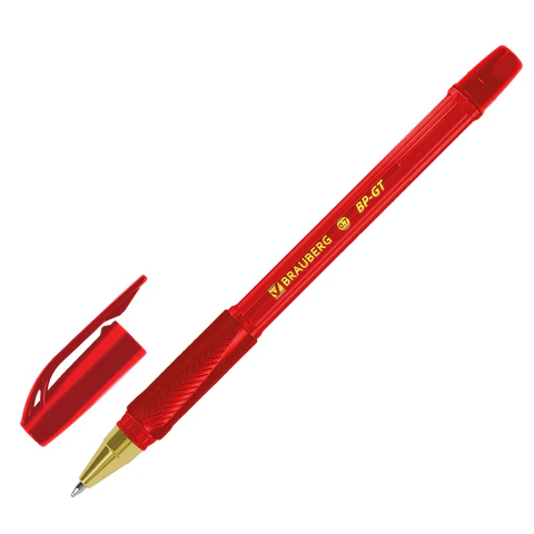 Ручка шариковая BRAUBERG BP-GT GLD RED, красная Ручка шариковая BRAUBERG BP-GT GLD RED, красная