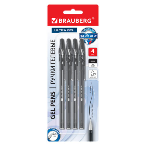 ����� ������� BRAUBERG ″ULTRA GEL″, ������, 4 �����