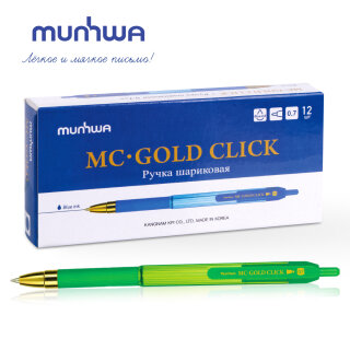 Хит продаж MunHwa! Ручка MC•Gold в автоматическом ярком корпусе ассорти!
