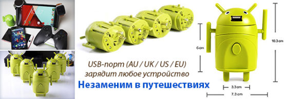 Новинка от Dragon Gifts: Универсальный адаптер робот Андроид Новинка от Dragon Gifts: Универсальный адаптер робот Андроид