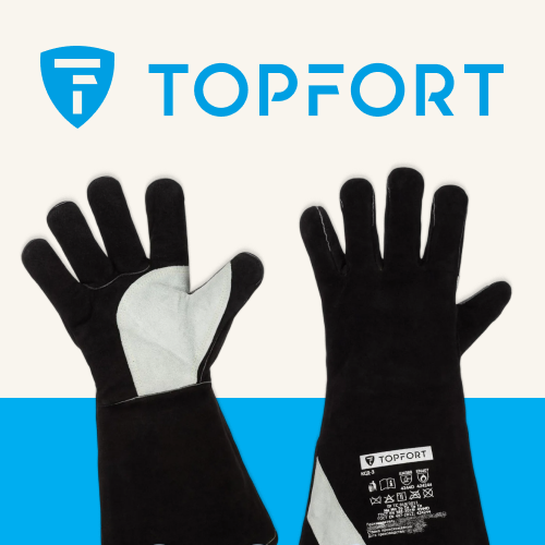Защитные перчатки и спилковые краги TOPFORT