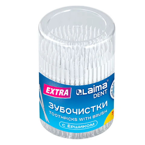 Зубочистки-ёршики с щеточкой LAIMA DENT, 500 штук Зубочистки-ёршики с щеточкой LAIMA DENT, 500 штук