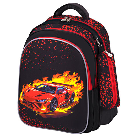 Рюкзак BRAUBERG KIDS MIND с пеналом в комплекте, ″Fiery Road″ Рюкзак BRAUBERG KIDS MIND с пеналом в комплекте, ″Fiery Road″