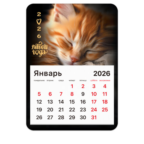 Календарь отрывной на магните BRAUBERG ″Котик″ Календарь отрывной на магните BRAUBERG ″Котик″
