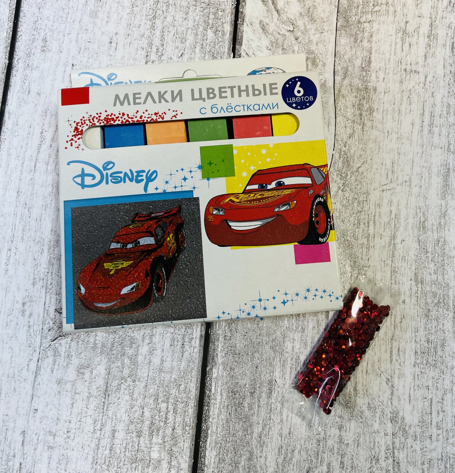 Мел цветной с блестками «Disney» от Centrum. Мел цветной с блестками «Disney» от Centrum.