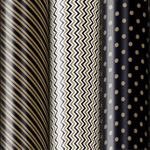 Бумага упаковочная ″Golden Pattern″, ЗОЛОТАЯ СКАЗКА 3 дизайна Бумага упаковочная ″Golden Pattern″, ЗОЛОТАЯ СКАЗКА 3 дизайна