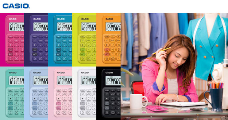Серия цветных калькуляторов Casio