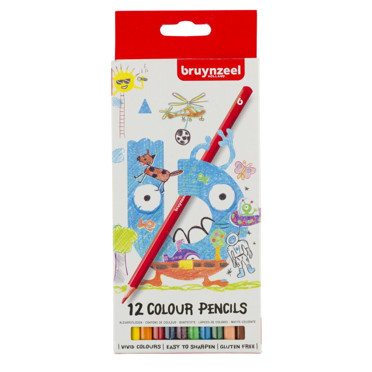 Набор цветных карандашей Bruynzeel Kids 12 цветов Набор цветных карандашей Bruynzeel Kids 12 цветов