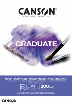 Эконом-линейка Canson Graduate Mixed Media White для смешанных техник Эконом-линейка Canson Graduate Mixed Media White для смешанных техник
