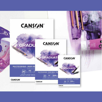 Эконом-линейка Canson Graduate Mixed Media White для смешанных техник Эконом-линейка Canson Graduate Mixed Media White для смешанных техник