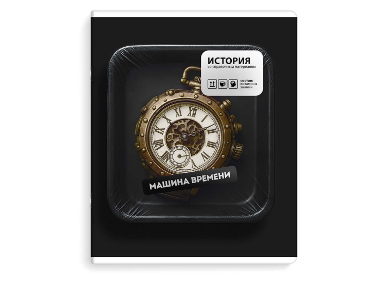 Тетрадь предметная арт. 73063/ ИСТОРИЯ /48 л., А5+, вн.блок - клетка, выборочный ТВИН УФ-лак