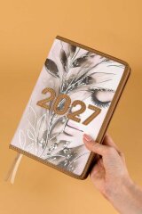 Ежедневник датированный 2027 ESCALADA, формат А5, 176 л., твёрдый переплёт, искусственная кожа ″Наппа микро″, аппликация из искусственной кожи, печать полноцветная