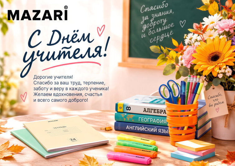 С ДНЁМ УЧИТЕЛЯ от команды MAZARI