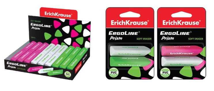Ластик ErichKrause ERGOLINE Prism Ластик ErichKrause ERGOLINE Prism