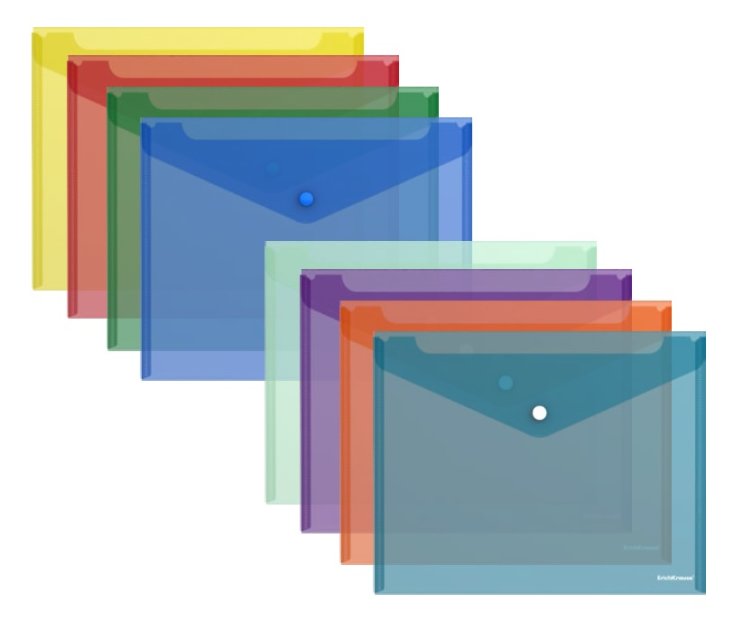 Папка-конверт на кнопке ENVELOPE, полупрозрачная Папка-конверт на кнопке ENVELOPE, полупрозрачная