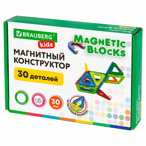 Магнитный конструктор, BRAUBERG KIDS Магнитный конструктор, BRAUBERG KIDS