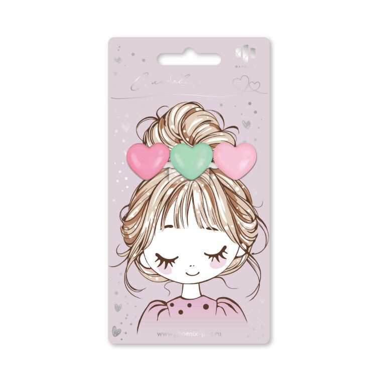 Заколка для волос «зажим» Феникс+, 1 шт., 6,5 см, розовый, светло-зелёный, светло-розовый, подложка из мелованного картона + ПЭТ-пакет с европодвесом Заколка для волос «зажим» Феникс+, 1 шт., 6,5 см, розовый, светло-зелёный, светло-розовый, подложка из мелованного картона + ПЭТ-пакет с европодвесом