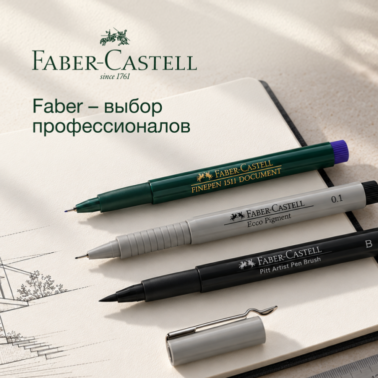 Капиллярные ручки Faber-Castell: ассортимент, который выбирают профессионалы Капиллярные ручки Faber-Castell: ассортимент, который выбирают профессионалы
