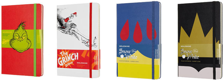 Snow White и Dr. Seuss – лимитированные новогодние коллекции записных книжек Moleskine