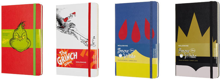 Snow White и Dr. Seuss – лимитированные новогодние коллекции записных книжек Moleskine Snow White и Dr. Seuss – лимитированные новогодние коллекции записных книжек Moleskine