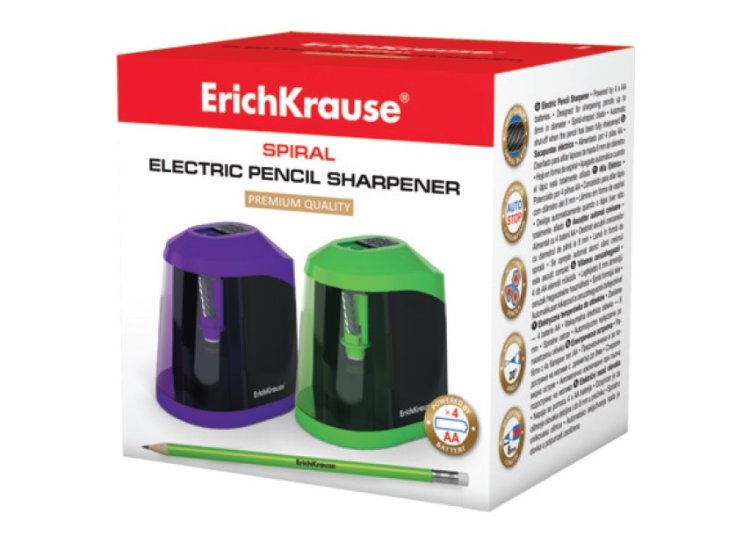 Точилка электрическая ErichKrause SPIRAL Точилка электрическая ErichKrause SPIRAL