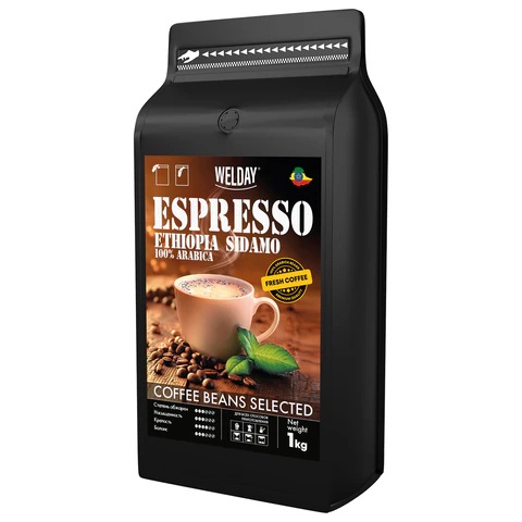 Кофе в зернах WELDAY ″ESPRESSO ЭФИОПИЯ СИДАМО″ Кофе в зернах WELDAY ″ESPRESSO ЭФИОПИЯ СИДАМО″