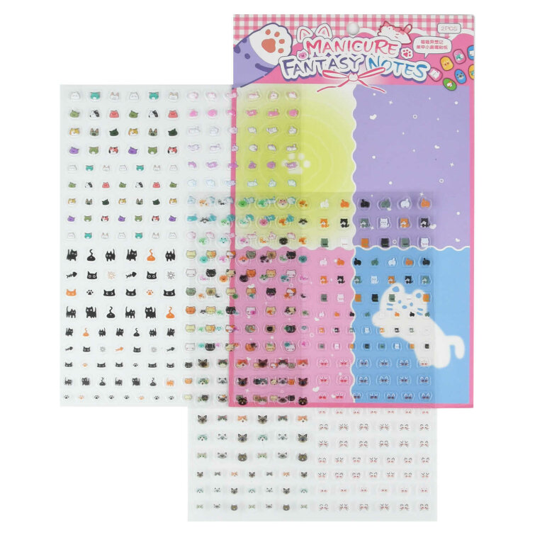 Наклейки для ногтей, размер листа 150х200 мм, 2 листа/-ов в наборе, кол-во наклеек на листе 240+, полноцветная печать Наклейки для ногтей, размер листа 150х200 мм, 2 листа/-ов в наборе, кол-во наклеек на листе 240+, полноцветная печать