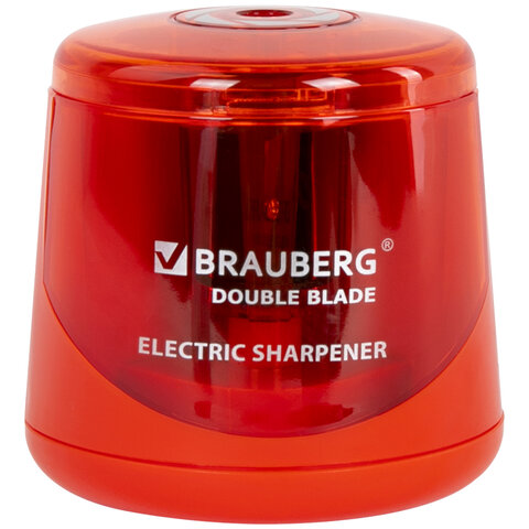 Точилка электрическая BRAUBERG DOUBLE BLADE RED с двойным лезвием Точилка электрическая BRAUBERG DOUBLE BLADE RED с двойным лезвием