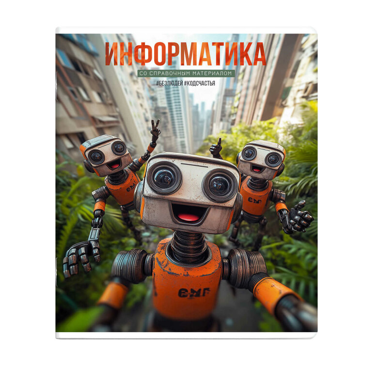 Тетрадь предметная арт. 69842/ ИНФОРМАТИКА /48 л., А5+, вн.блок - клетка, выборочный ТВИН УФ-лак,