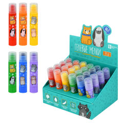 Гелевый мелок, ассорти, форма корпуса: круглая, с акварельным эффектом Гелевый мелок, ассорти, форма корпуса: круглая, с акварельным эффектом