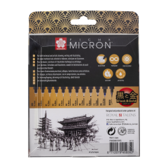 Sakura Pigma Micron Black & Gold Edition Set 10+2 Sakura Pigma Micron Black & Gold Edition Set 10+2