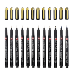 Sakura Pigma Micron Black & Gold Edition Set 10+2 Sakura Pigma Micron Black & Gold Edition Set 10+2