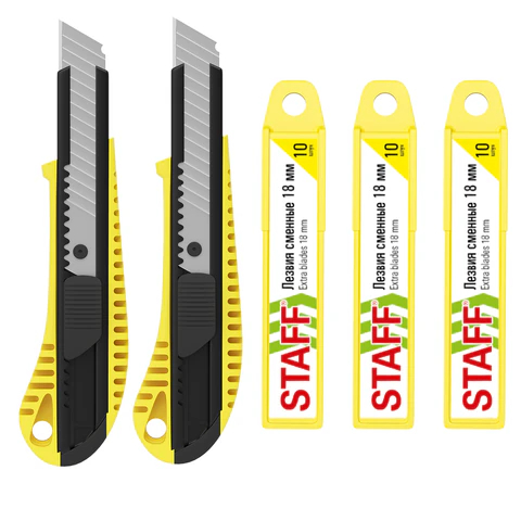 Нож канцелярский STAFF ″Original″, 2 штуки Нож канцелярский STAFF ″Original″, 2 штуки