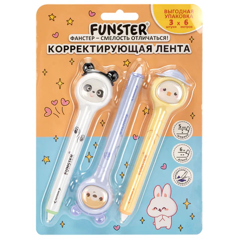 Корректирующая лента FUNSTER (ФАНСТЕР) ″Милые зверята″ Корректирующая лента FUNSTER (ФАНСТЕР) ″Милые зверята″