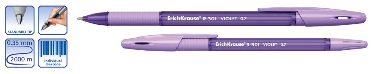 ����� ��������� ErichKrause R-301 VIOLET 0.7 Stick&Grip