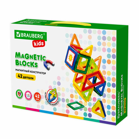 Магнитный конструктор BRAUBERG KIDS Магнитный конструктор BRAUBERG KIDS